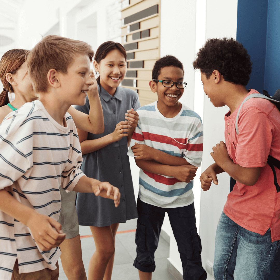 Kids laughing together
